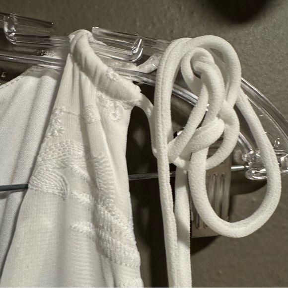 Lulu's White Embroidered Eyelet Tiered Dress Size Medium - Picture 6 of 13